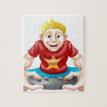 Happy gamer jigsaw puzzles