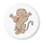 Happy Gelada Monkey Cartoon Magnets