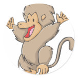 Happy Gelada Monkey Cartoon Stickers