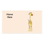 Happy Giraffe. Cartoon Business Card Template