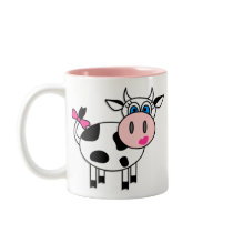 Happy Girl Cow Coffee Mug