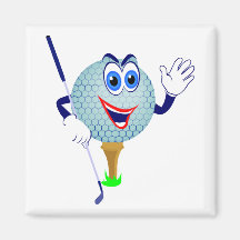 Happy Golf Ball T-shirts and Gifts Magnet