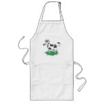 happy grazing cow apron