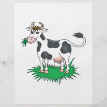 happy grazing cow flyers