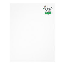 happy grazing cow letterhead template