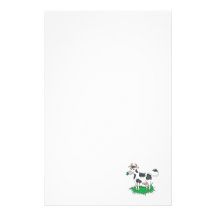 happy grazing cow stationery