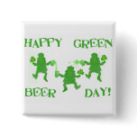 "Happy Green Beer Day" Button