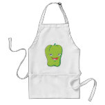 Happy Green Bell Pepper Vegetable Smiling Apron