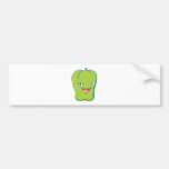 Happy Green Bell Pepper Vegetable Smiling Bumper Stickers