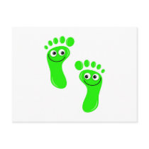 Happy Green Feet Postcard