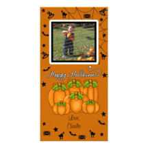 Happy Halloween (Add Your Photo and Text) Customized Photo Card