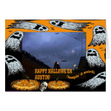 Happy Halloween Austin, TX. Greeting Card