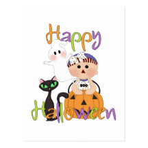 Happy Halloween Baby Friends Post Cards