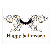 Happy Halloween bat Post Card