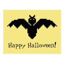 Happy Halloween Bat Postcard