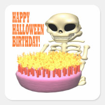 Happy Halloween Birthday Stickers