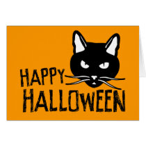 Happy Halloween Black Cat cards