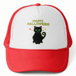 Happy Halloween Black Cat Trucker Hat