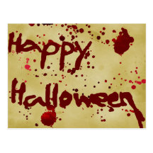 Happy Halloween Bloody Postcard