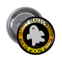 Happy Halloween! Boo! Pinback Button