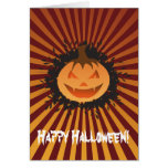 Happy Halloween Bursting Pumpkin 2 Greeting Cards