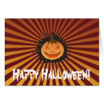 Happy Halloween Bursting Pumpkin Card