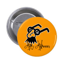 Happy Halloween Comedy Mask buttons