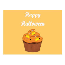 Happy Halloween Cupcake Post Card