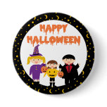 Happy Halloween Cute Trick or Treat Kids Pinback Button