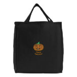 Happy Halloween Embroidered Tote Bag embroidered bags