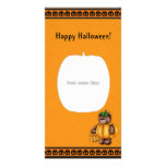 Happy Halloween Pumpkin Bear Photo Card