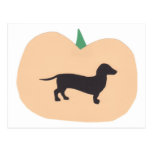 Happy Halloween Pumpkin Dachshund Postcard