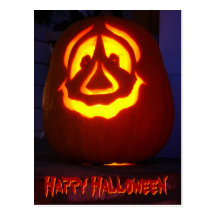 Happy Halloween pumpkin Post Cards