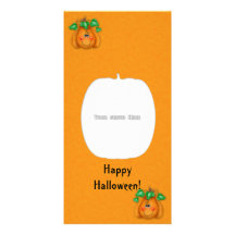 Happy Halloween Pumpkin Smiley Photo Card
