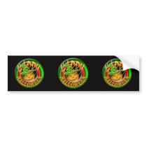 Happy Halloween pumpkin witch bumper sticker