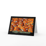 happy halloween pumpkins greeting cards