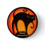 Happy Halloween Scary Cat! Button