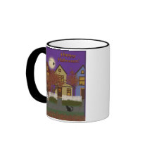 Happy Halloween Scene Mugs