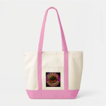 Happy Halloween Skull pink BLACK bg Bags