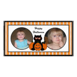 Happy Halloween Spooky Cat Photo Cards photo cards