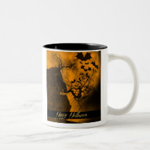 Happy Halloween Spooky Greeting Coffee Mugs