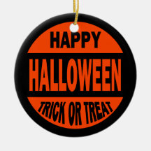 Happy Halloween Trick or Treat Christmas Ornament