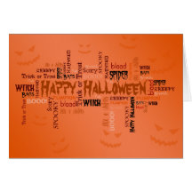 Happy Halloween Typography - Greeting Card