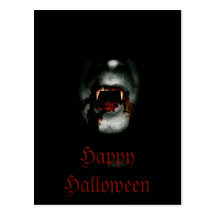 Happy Halloween Vampire Postcard