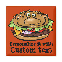 Happy Hamburger Funny BBQ Barbecue Grill Customize