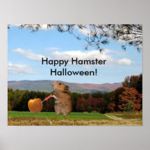 Happy Hamster Halloween Poster