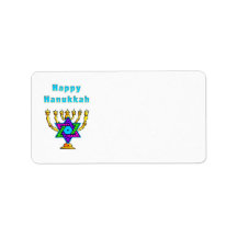 Happy Hanukkah Address Label