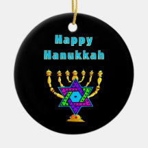 Happy Hanukkah Christmas Ornament