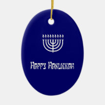 Happy Hanukkah Christmas Ornaments