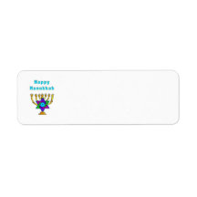 Happy Hanukkah Custom Return Address Label
